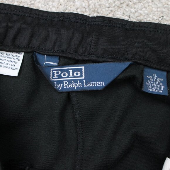 Polo Ralph Lauren Sweatpants Mens XL Black/White Zip Ankle Joggers 32" inseam - Picture 12 of 13